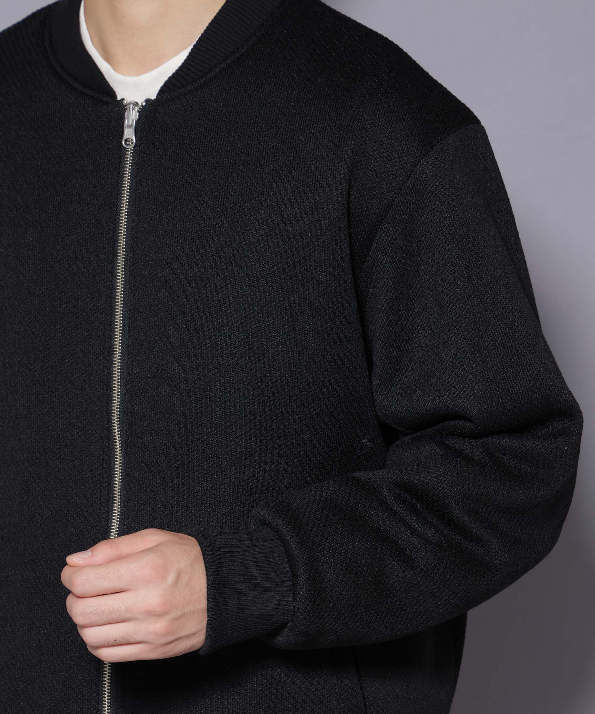 nano･universe「ニットフリースZIPブルゾン(セットアップ可)」|ブルゾン・スタジャン|