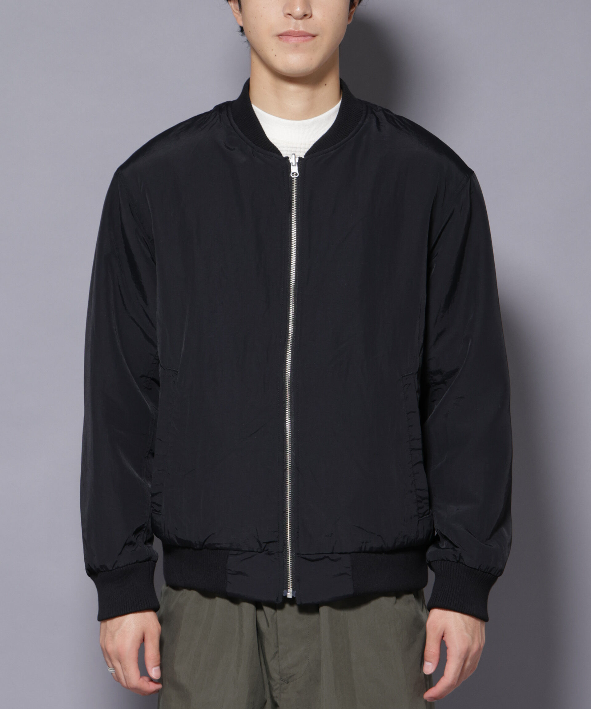 nano･universe「ニットフリースZIPブルゾン(セットアップ可)」|ブルゾン・スタジャン|