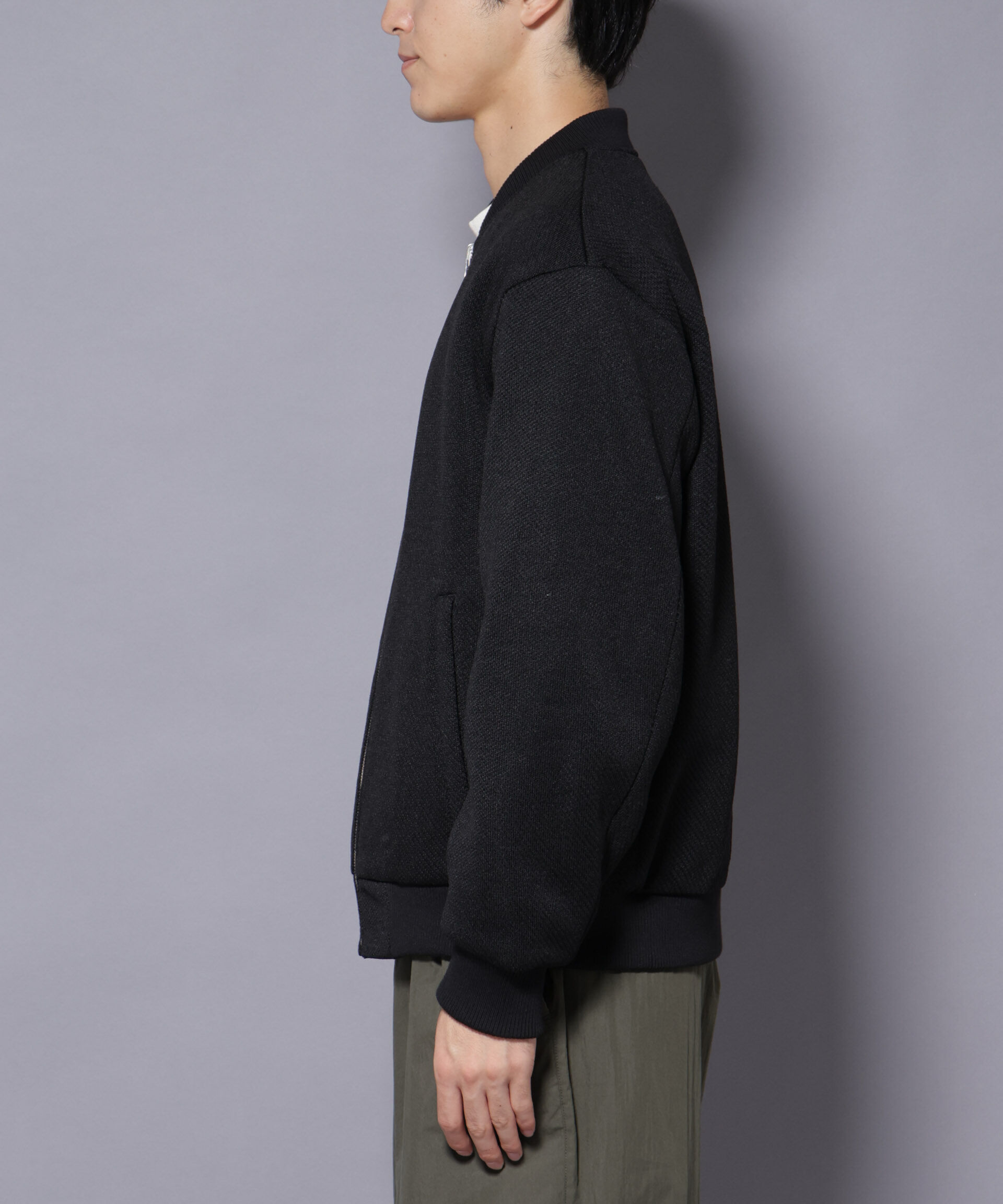 nano･universe「ニットフリースZIPブルゾン(セットアップ可)」|ブルゾン・スタジャン|