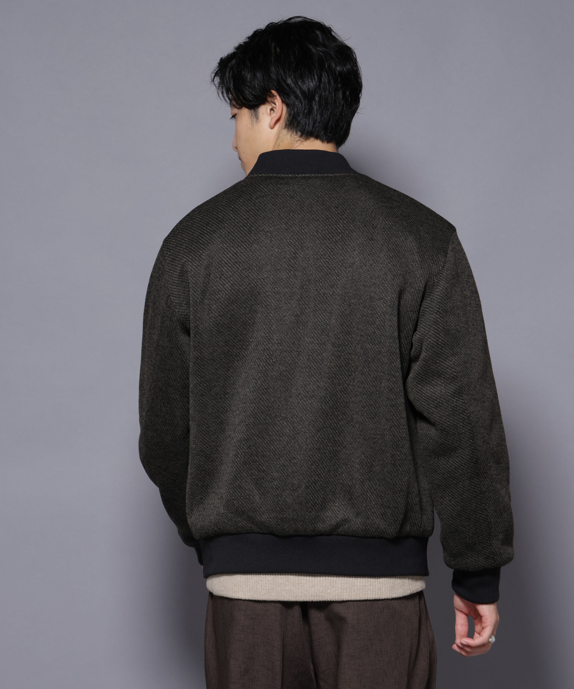 nano･universe「ニットフリースZIPブルゾン(セットアップ可)」|ブルゾン・スタジャン|