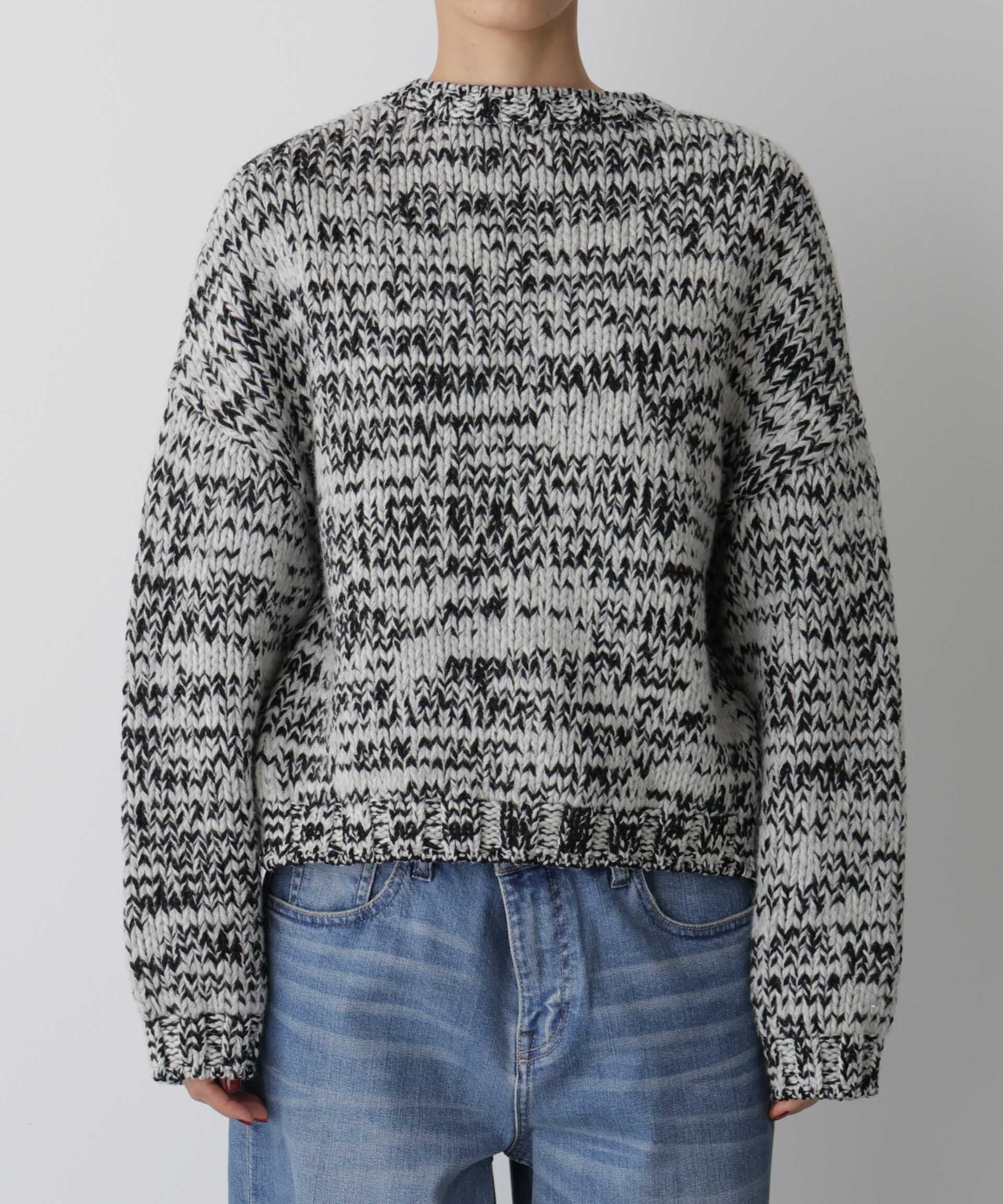  「「STEVELOUR」ミックスカラー2WAYスナップニット」|ニット・セーター|