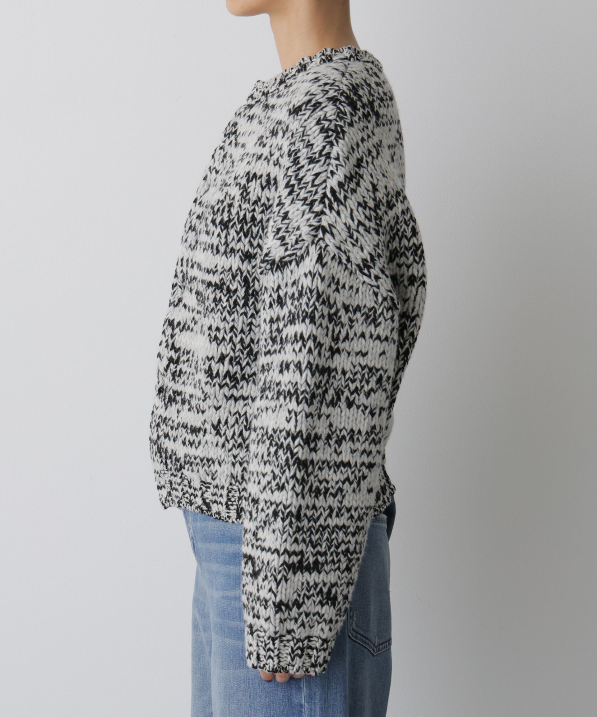  「「STEVELOUR」ミックスカラー2WAYスナップニット」|ニット・セーター|