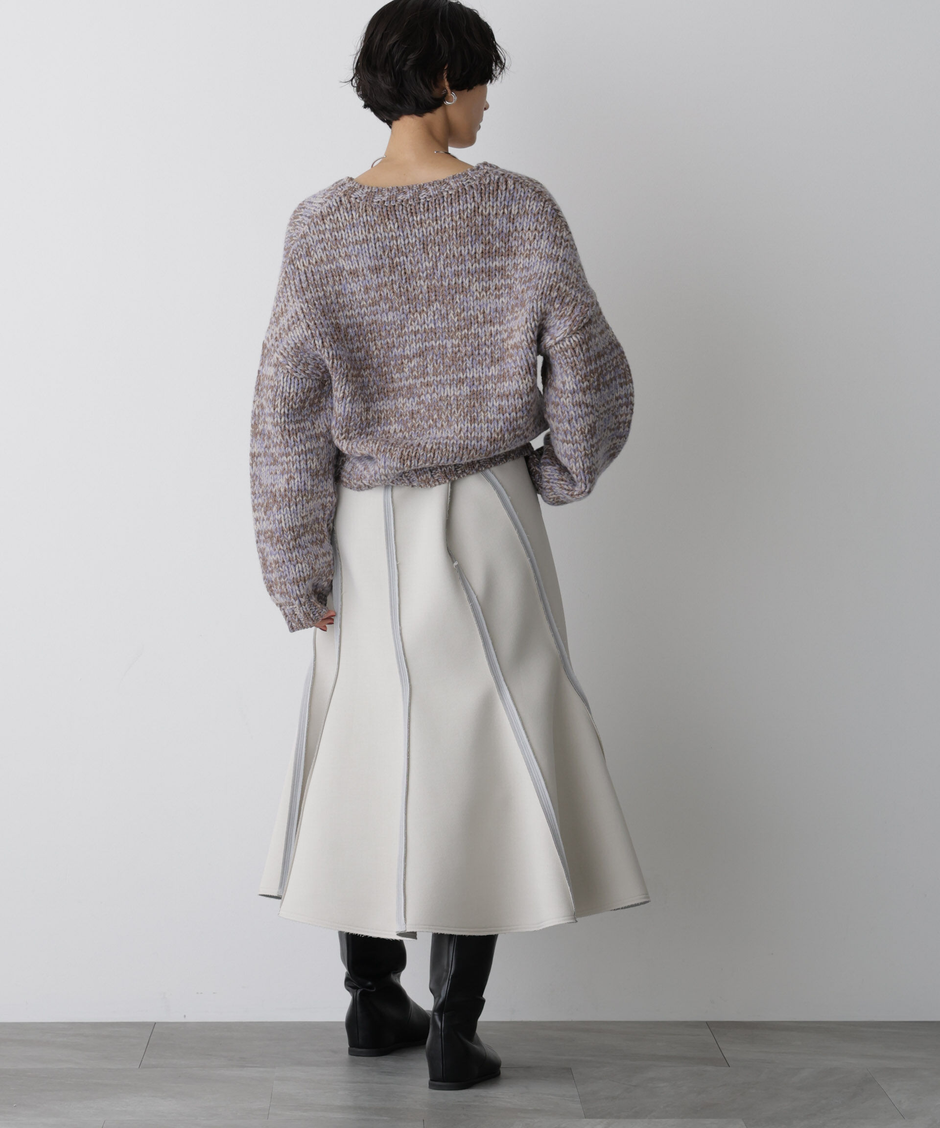  「「STEVELOUR」ミックスカラー2WAYスナップニット」|ニット・セーター|