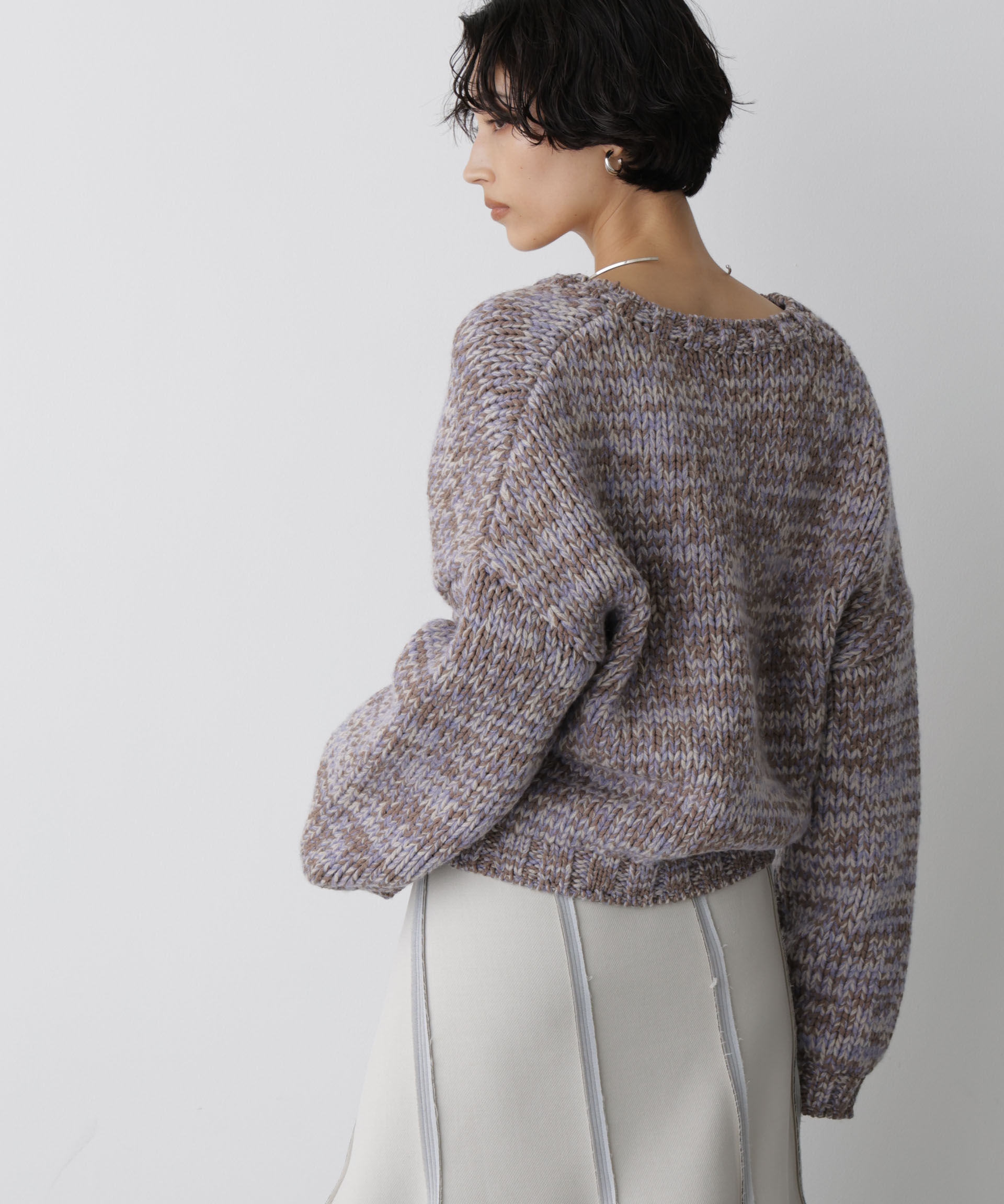  「「STEVELOUR」ミックスカラー2WAYスナップニット」|ニット・セーター|