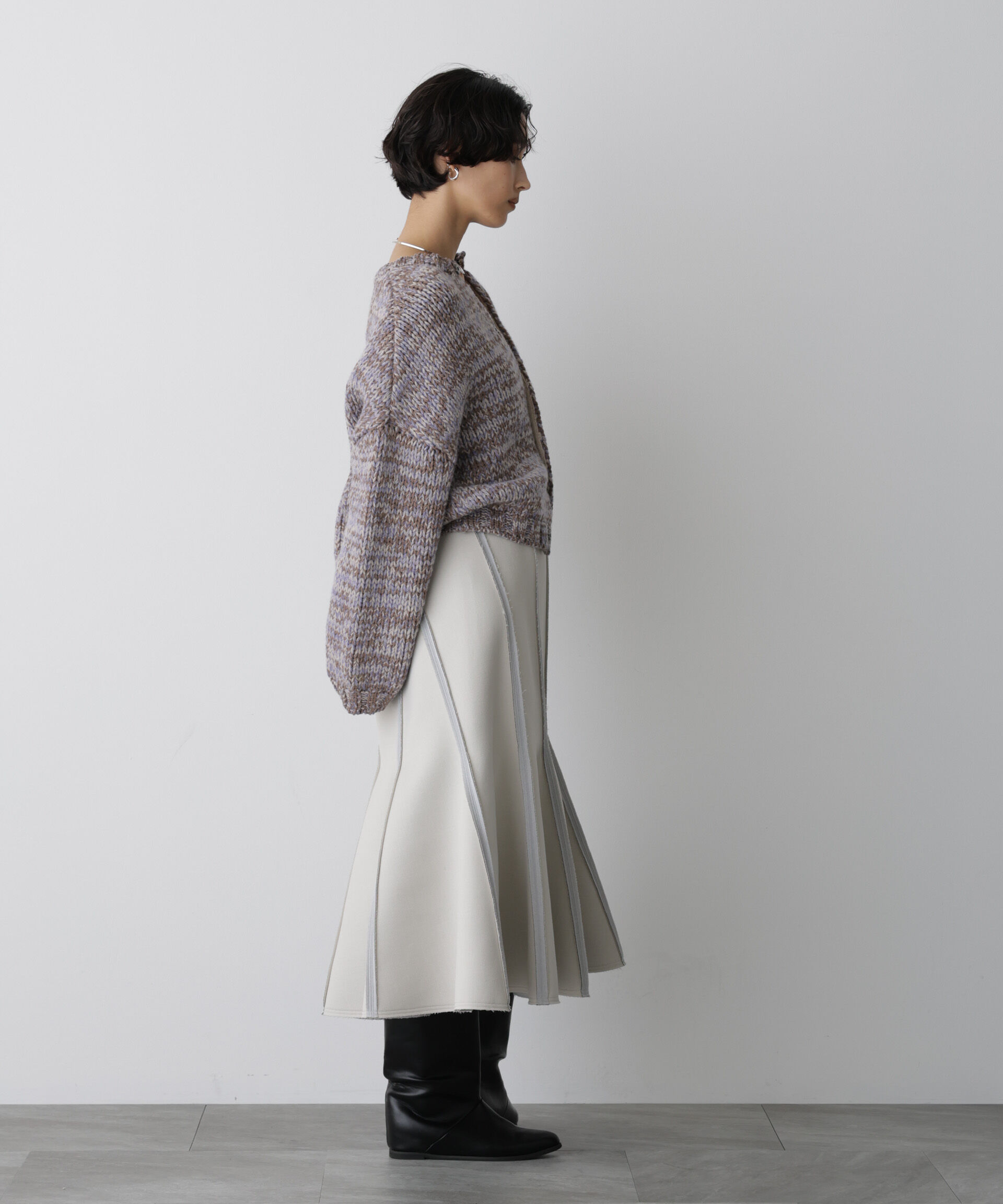  「「STEVELOUR」ミックスカラー2WAYスナップニット」|ニット・セーター|