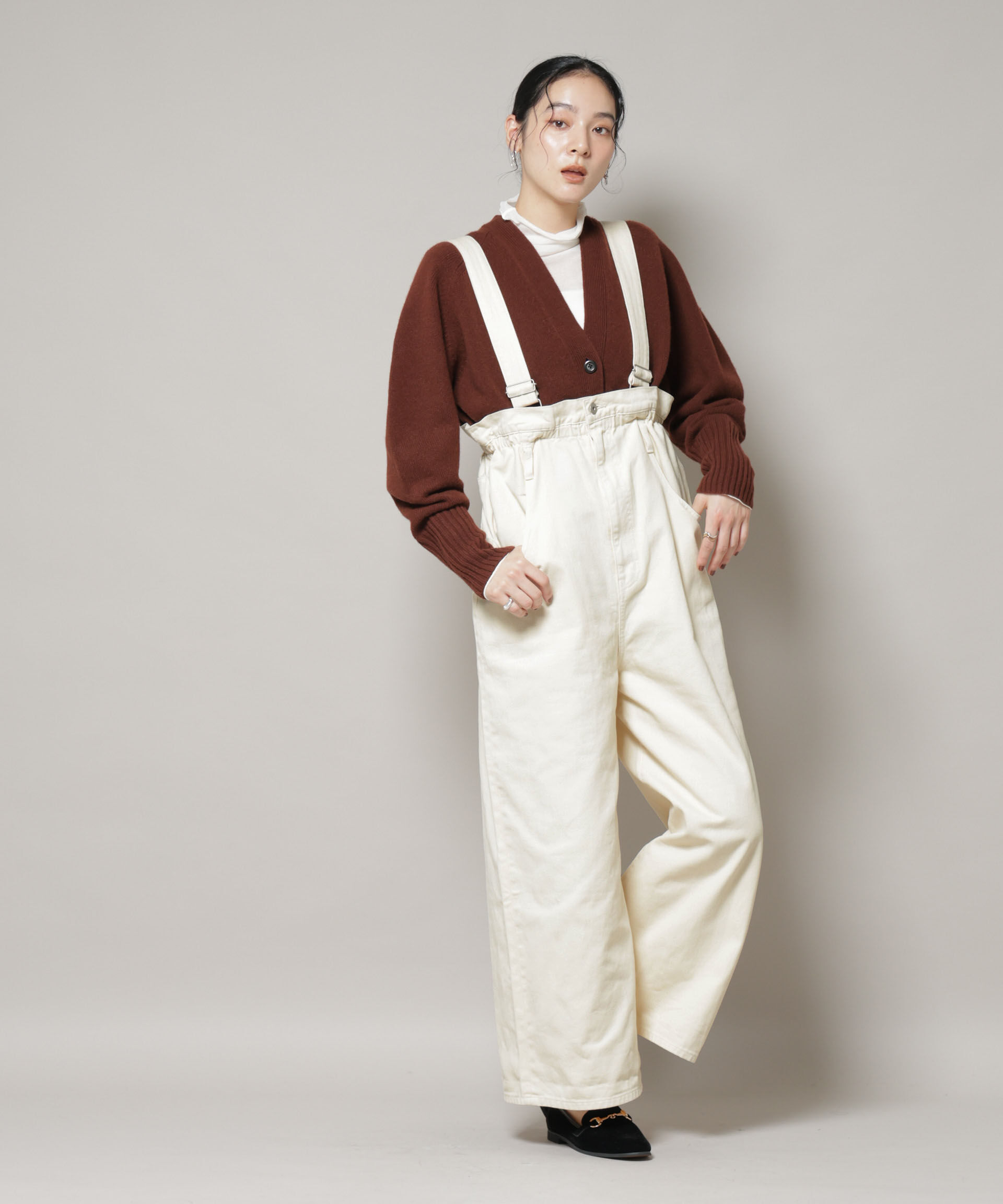 nano･universe「コットンワイドサロペット」|ワンピース|