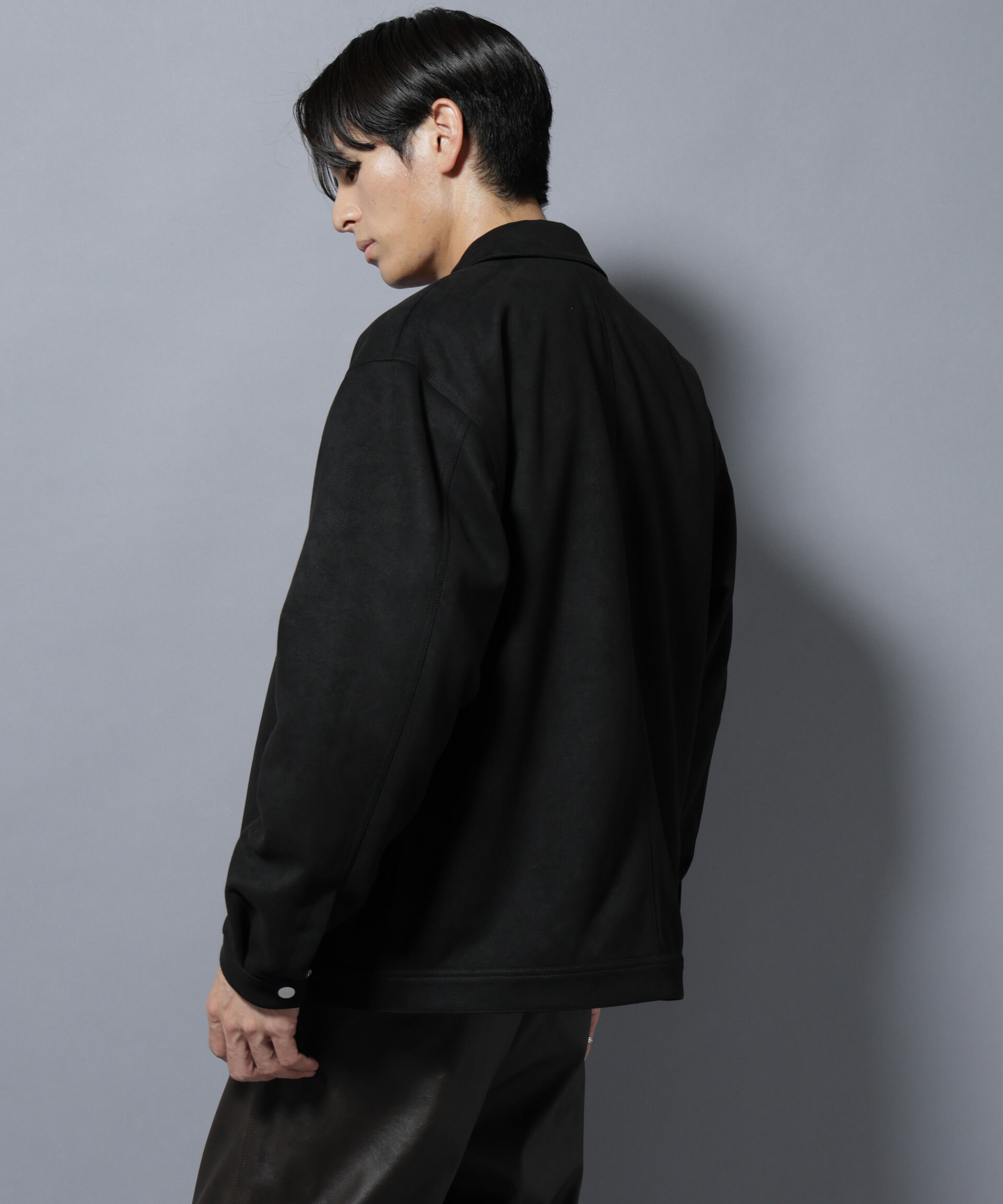 nano･universe「フェイクスエードシャツブルゾン」|ブルゾン・スタジャン|