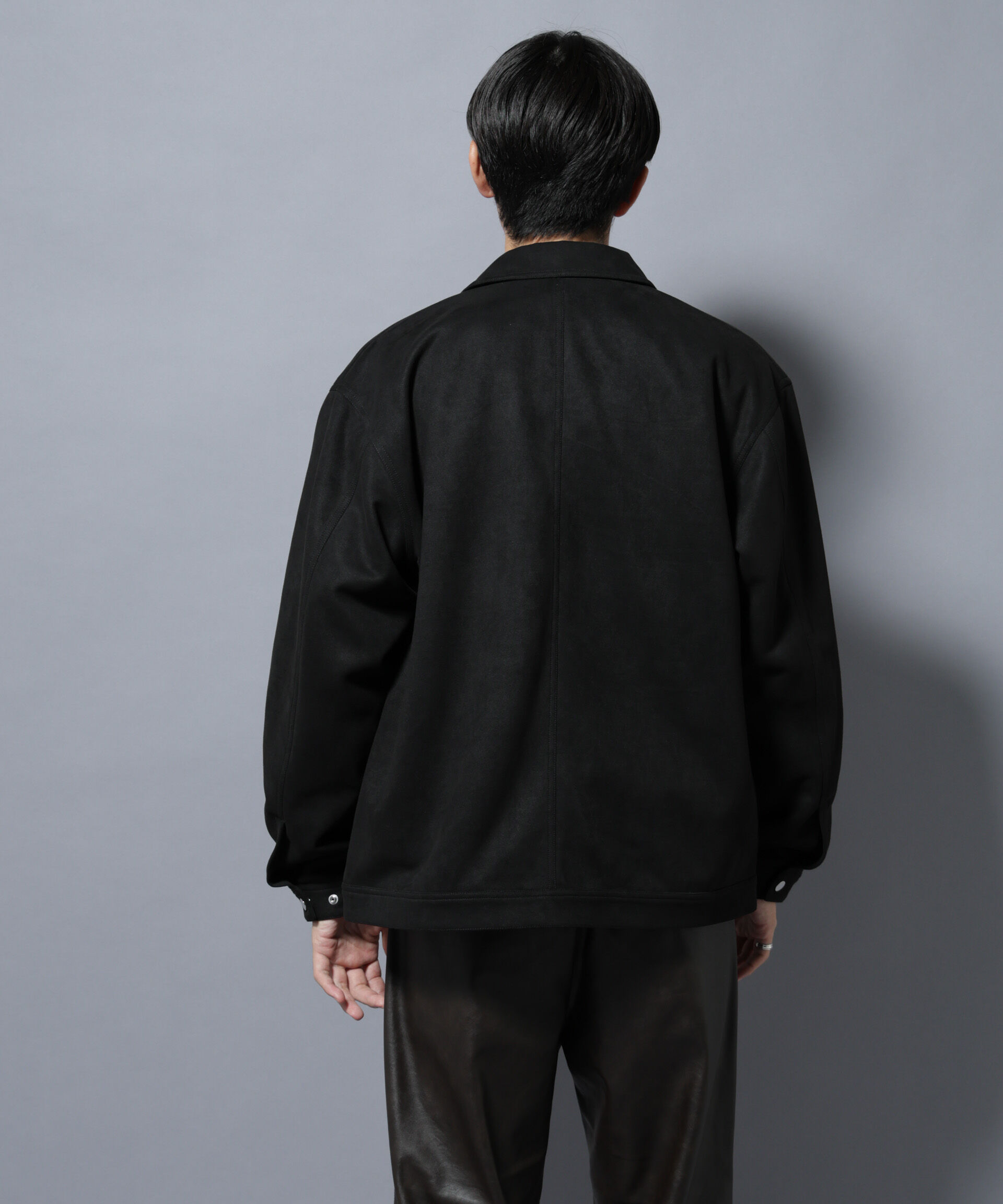 nano･universe「フェイクスエードシャツブルゾン」|ブルゾン・スタジャン|