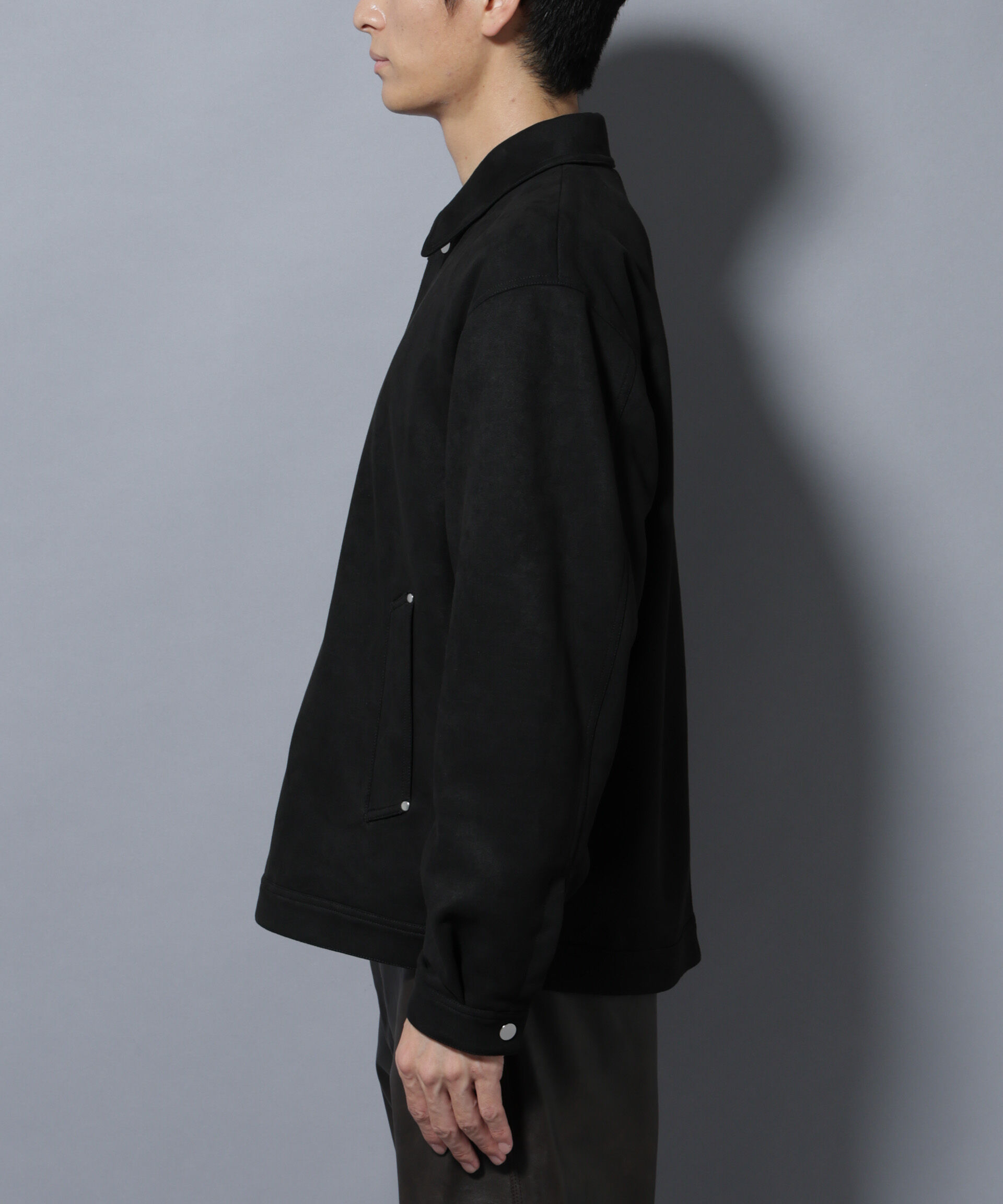 nano･universe「フェイクスエードシャツブルゾン」|ブルゾン・スタジャン|