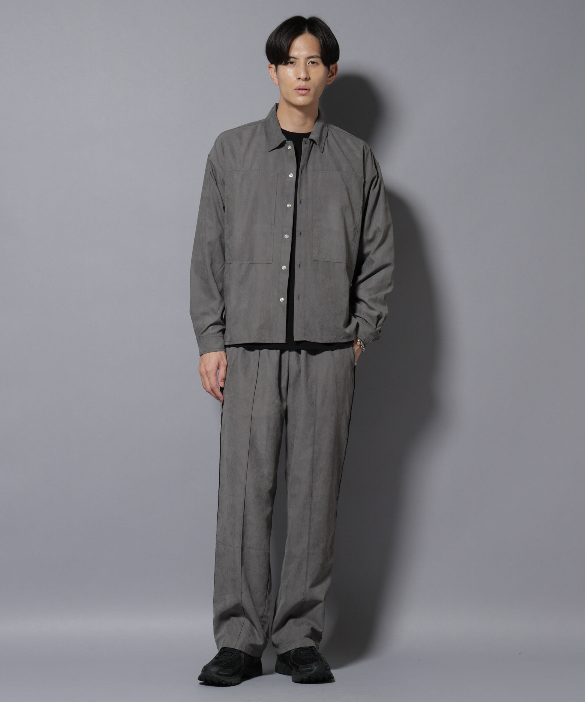 nano･universe「NORMANBROS別注ワイドポケット ピーチ起毛シャツ(セットアップ可)」|シャツ・ブラウス|