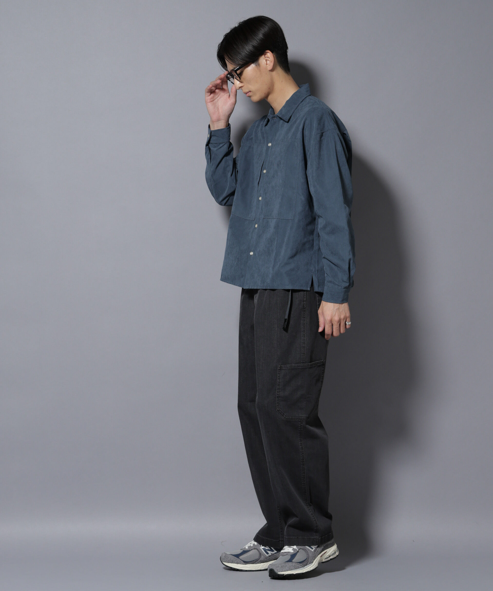 nano･universe「NORMANBROS別注ワイドポケット ピーチ起毛シャツ(セットアップ可)」|シャツ・ブラウス|