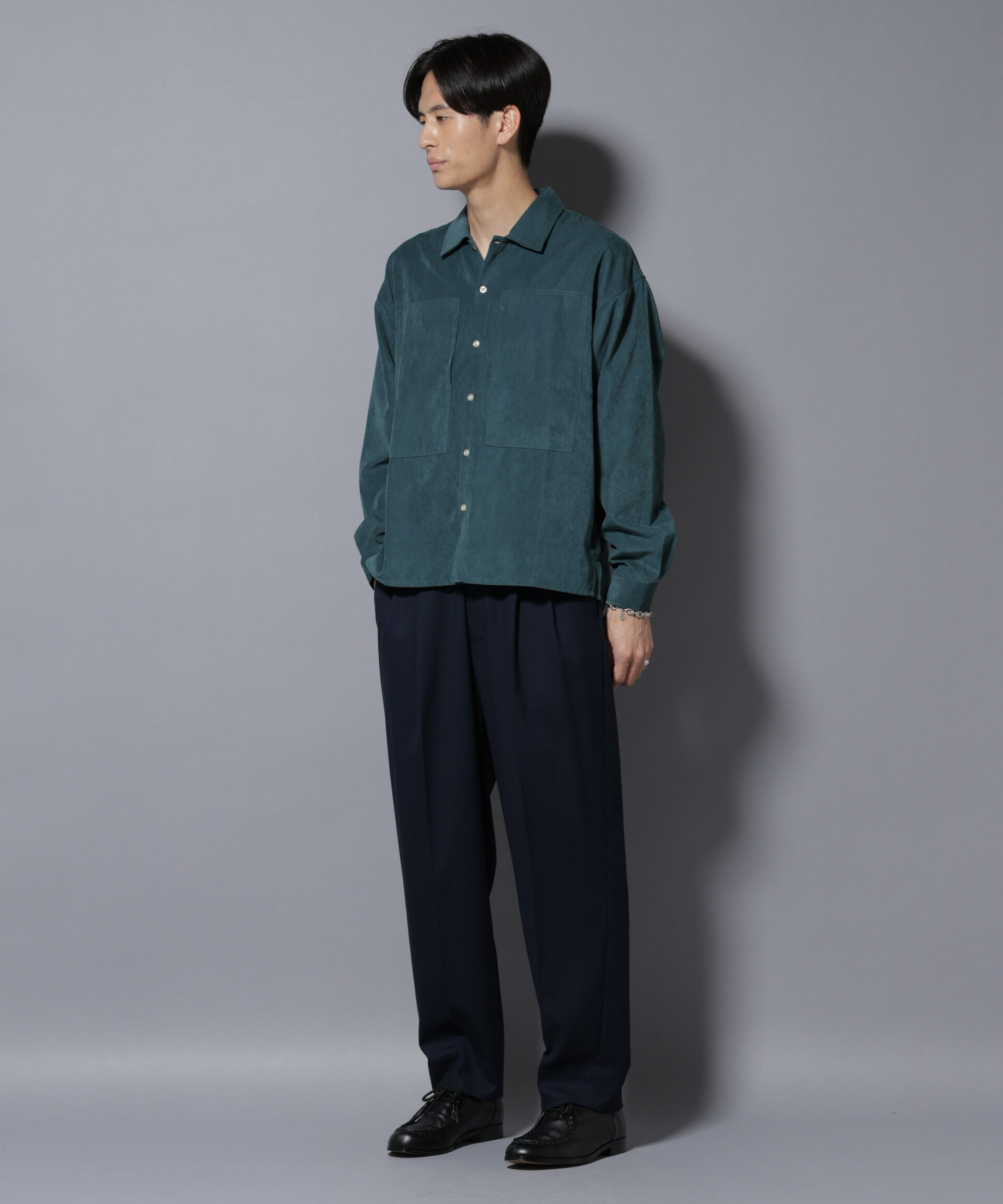 nano･universe「NORMANBROS別注ワイドポケット ピーチ起毛シャツ(セットアップ可)」|シャツ・ブラウス|