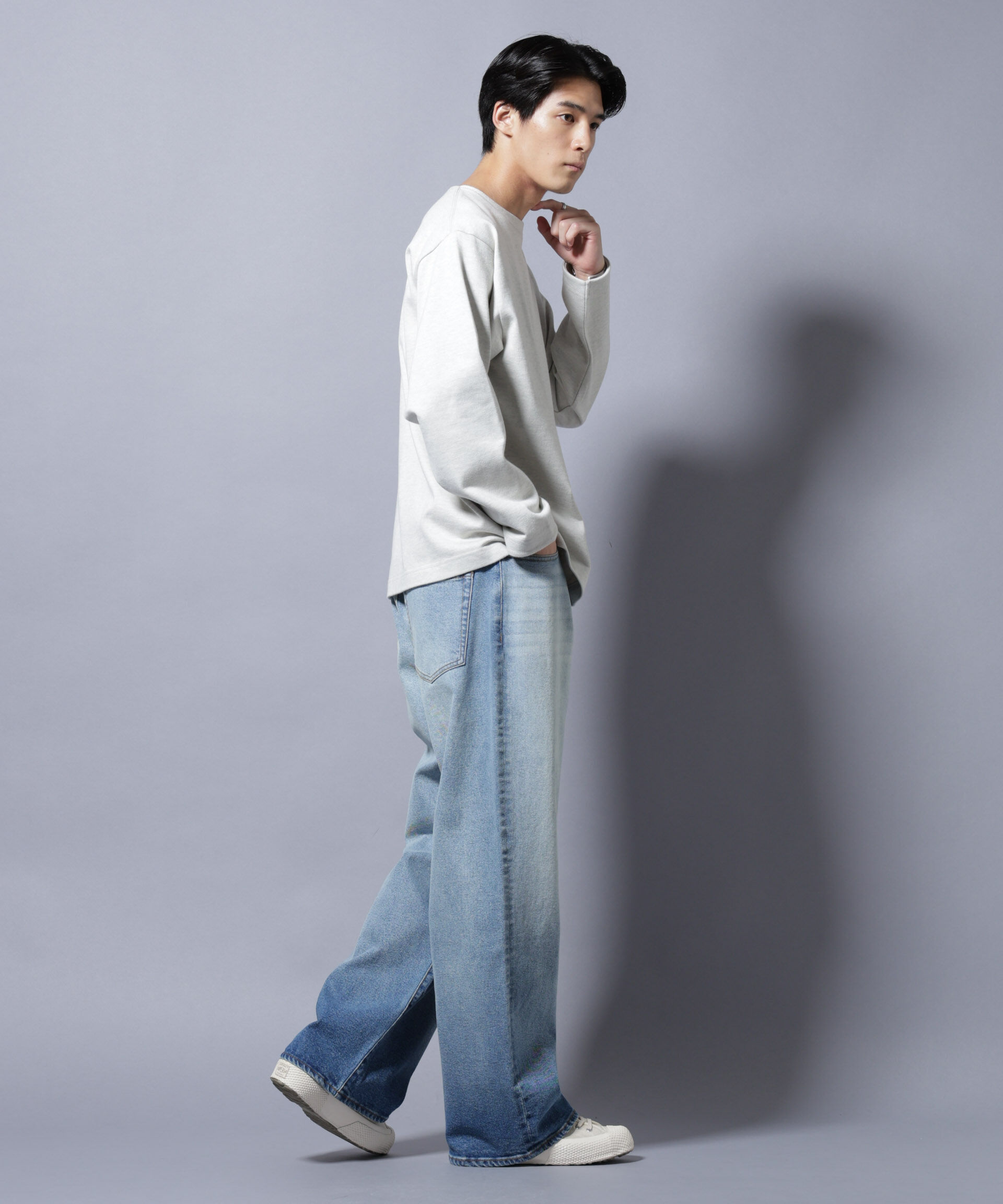 nano･universe「天竺ヘビーコットンボートネックＴシャツ 長袖」|Tシャツ・カットソー|