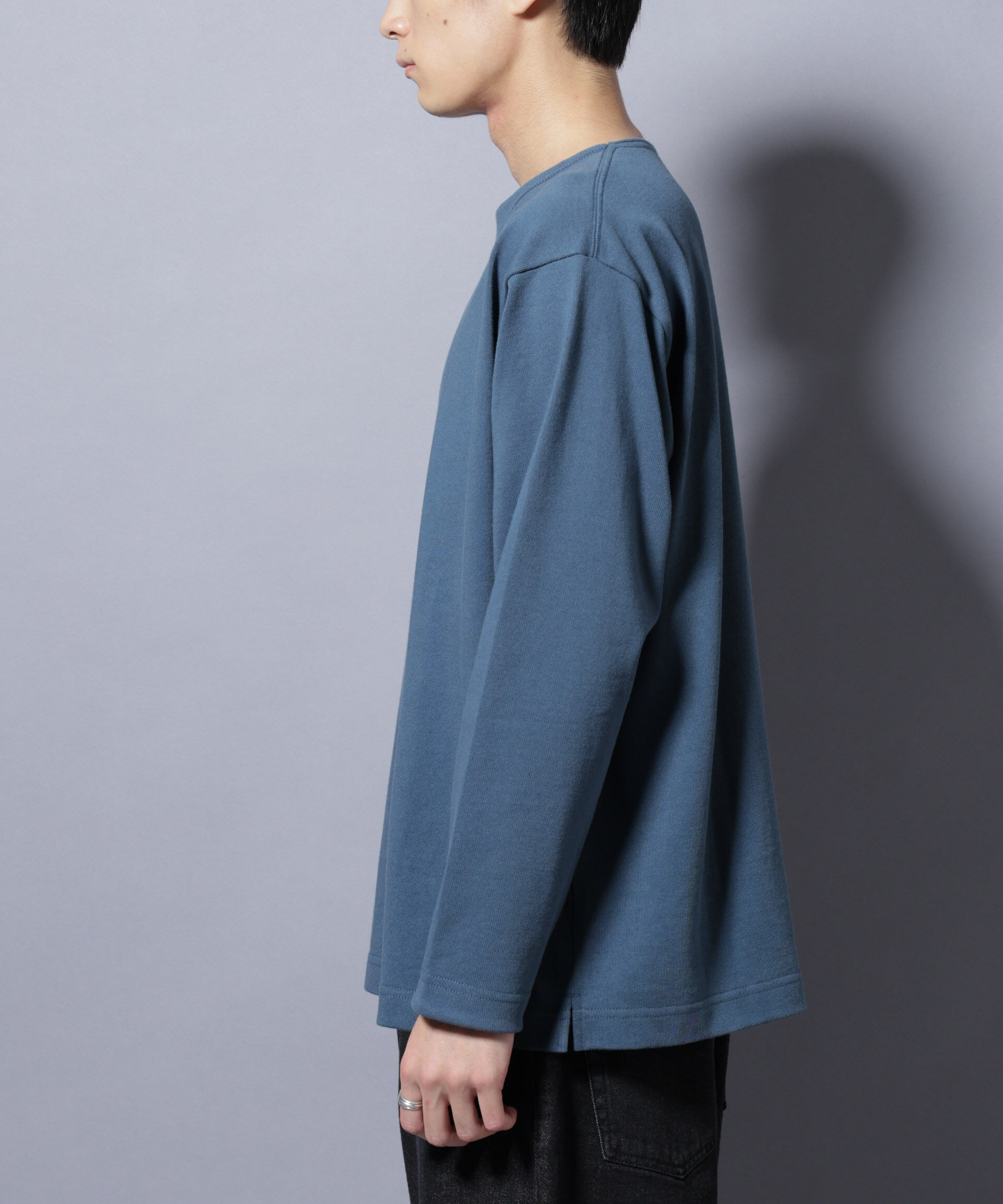 nano･universe「天竺ヘビーコットンボートネックＴシャツ 長袖」|Tシャツ・カットソー|