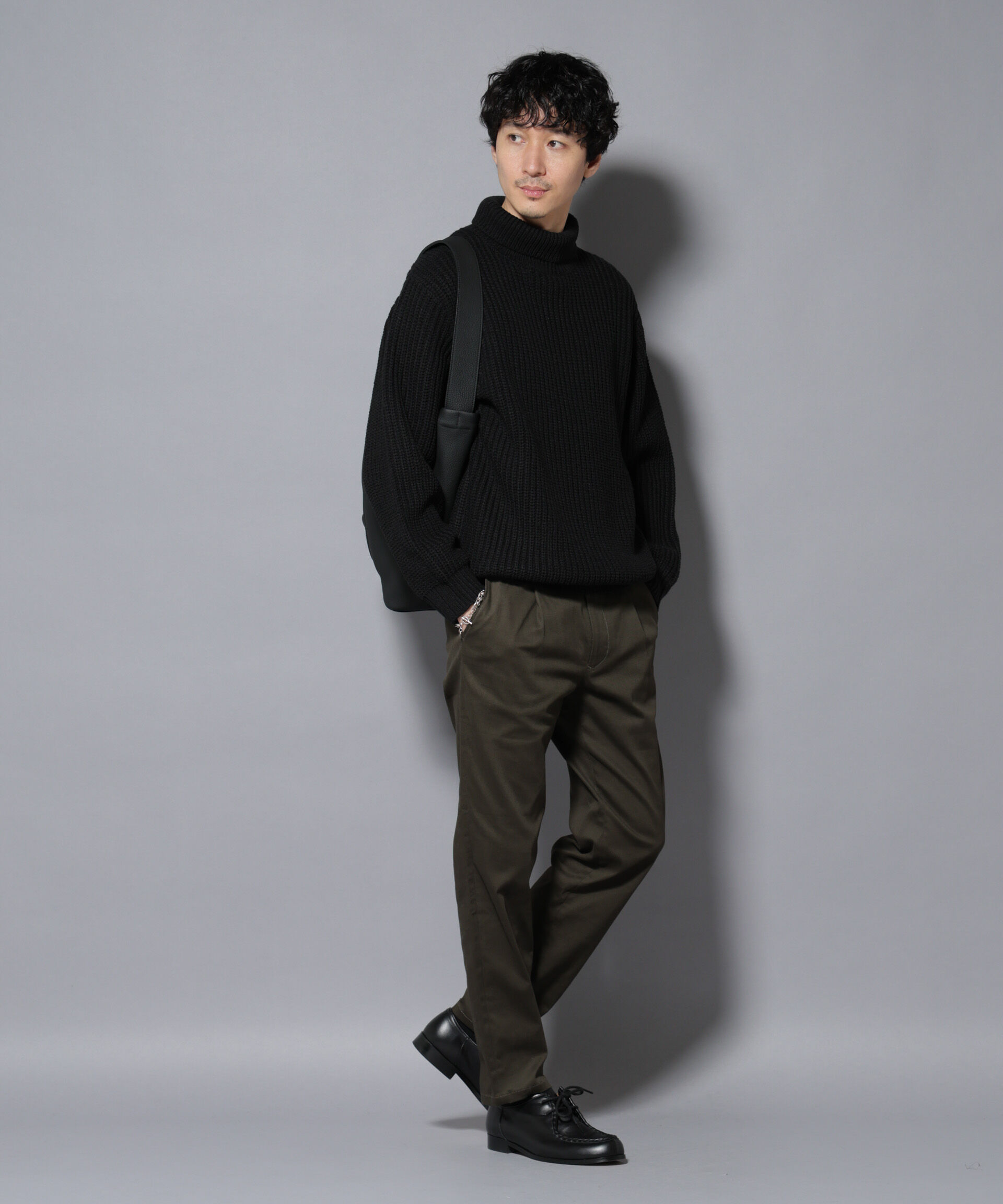 nano･universe「ローゲージタートルニット」|ニット・セーター|