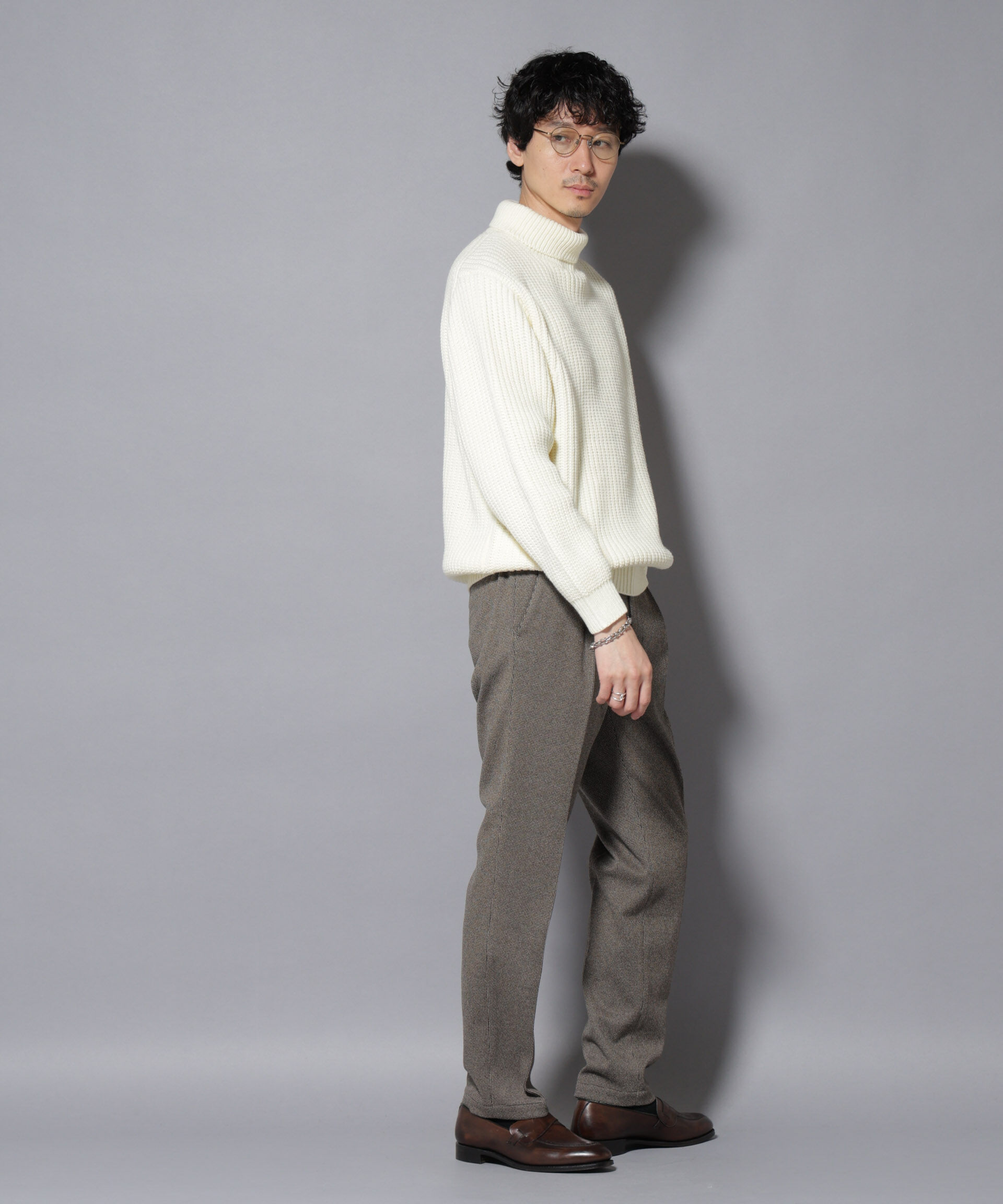 nano･universe「ローゲージタートルニット」|ニット・セーター|