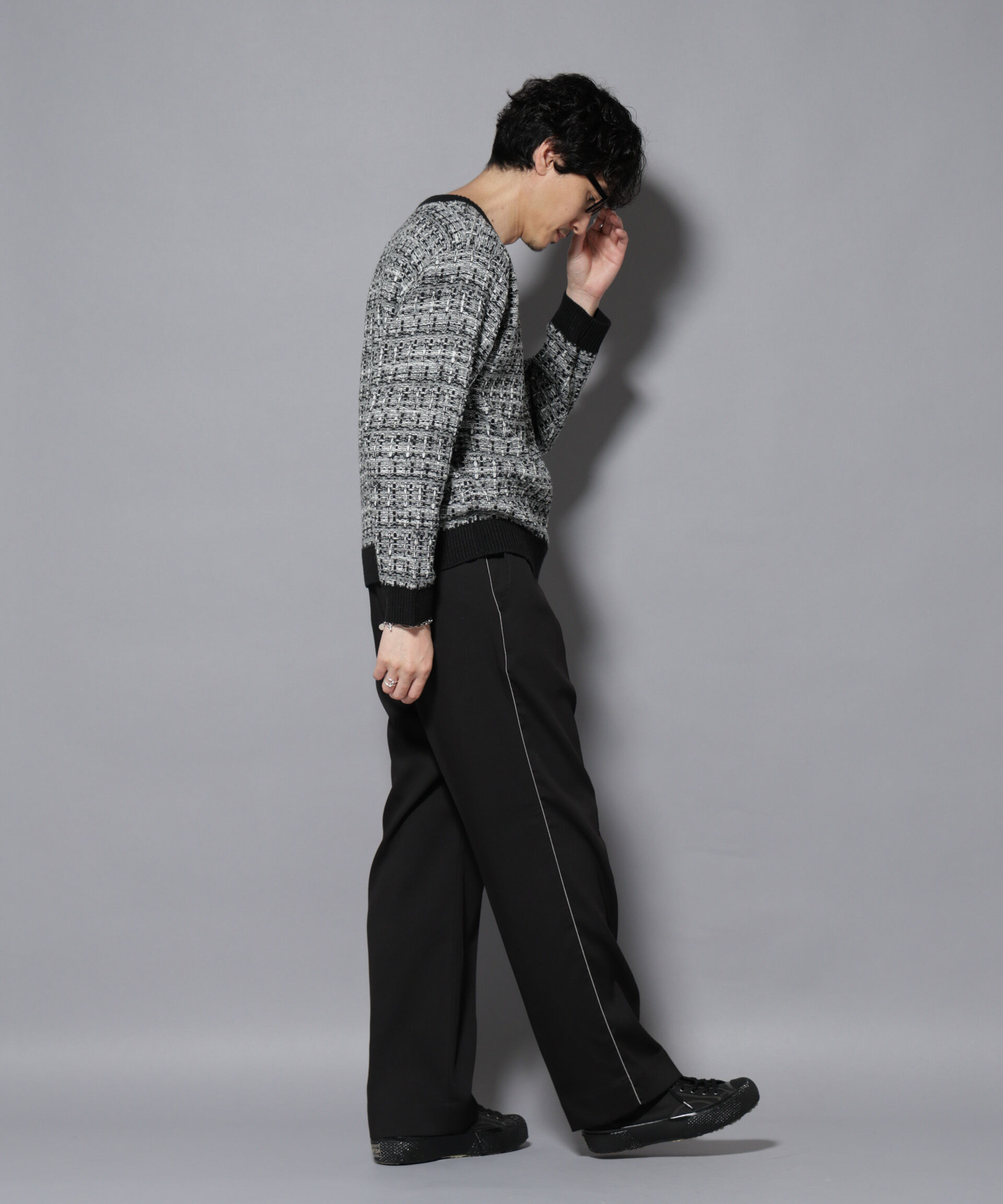 nano･universe「ウォーム側章ストレートスラックス」|チノ|