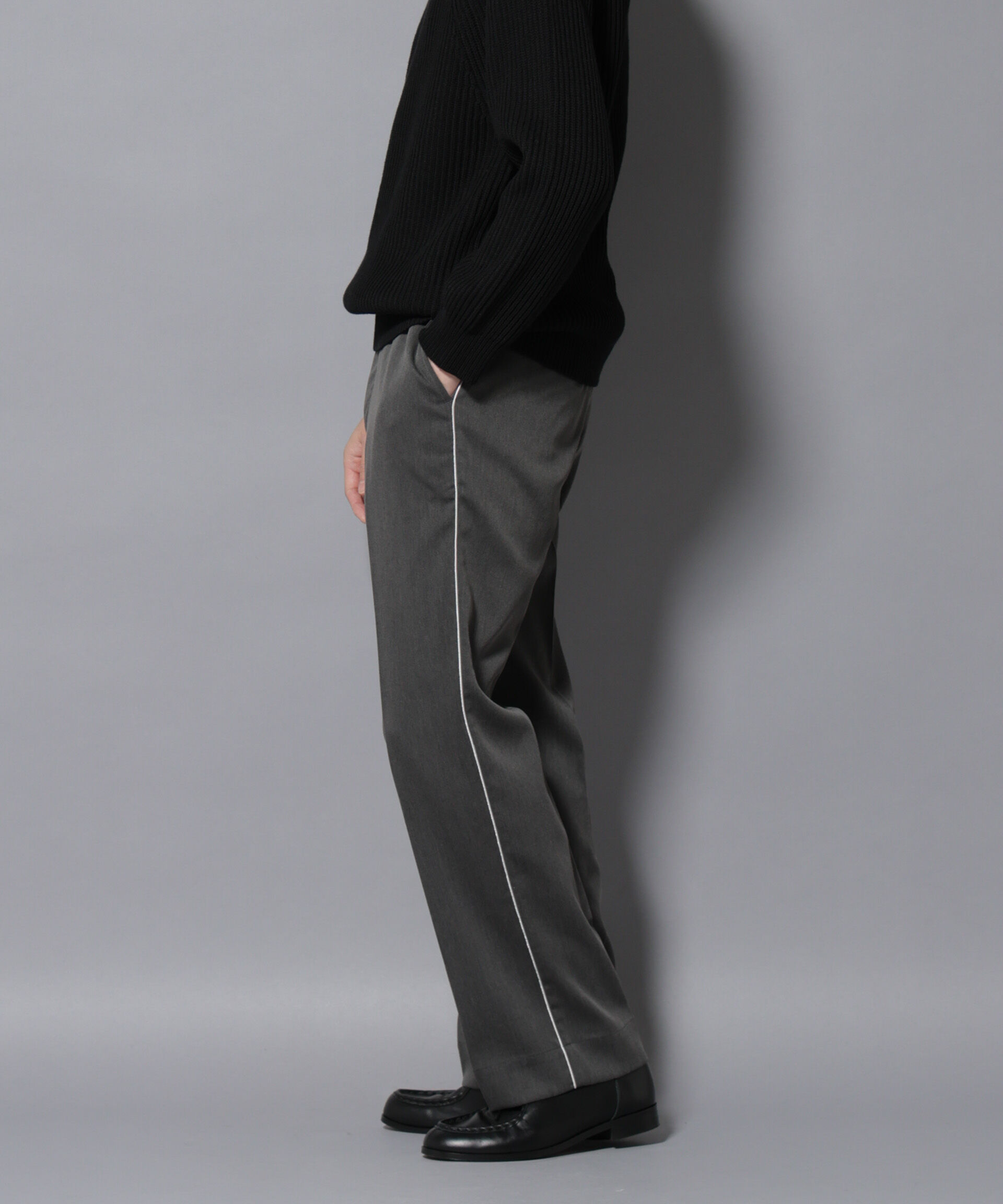 nano･universe「ウォーム側章ストレートスラックス」|チノ|