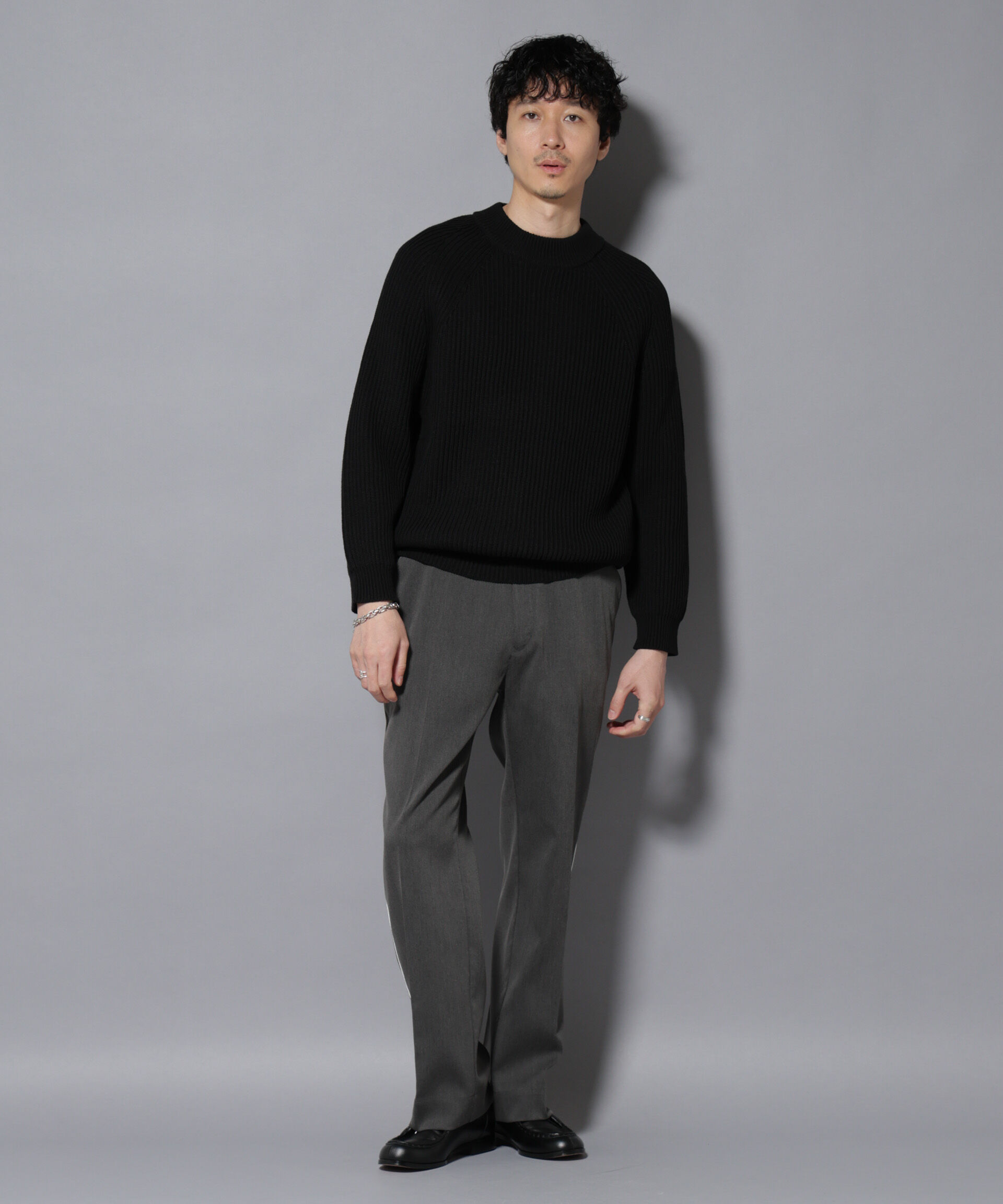 nano･universe「ウォーム側章ストレートスラックス」|チノ|