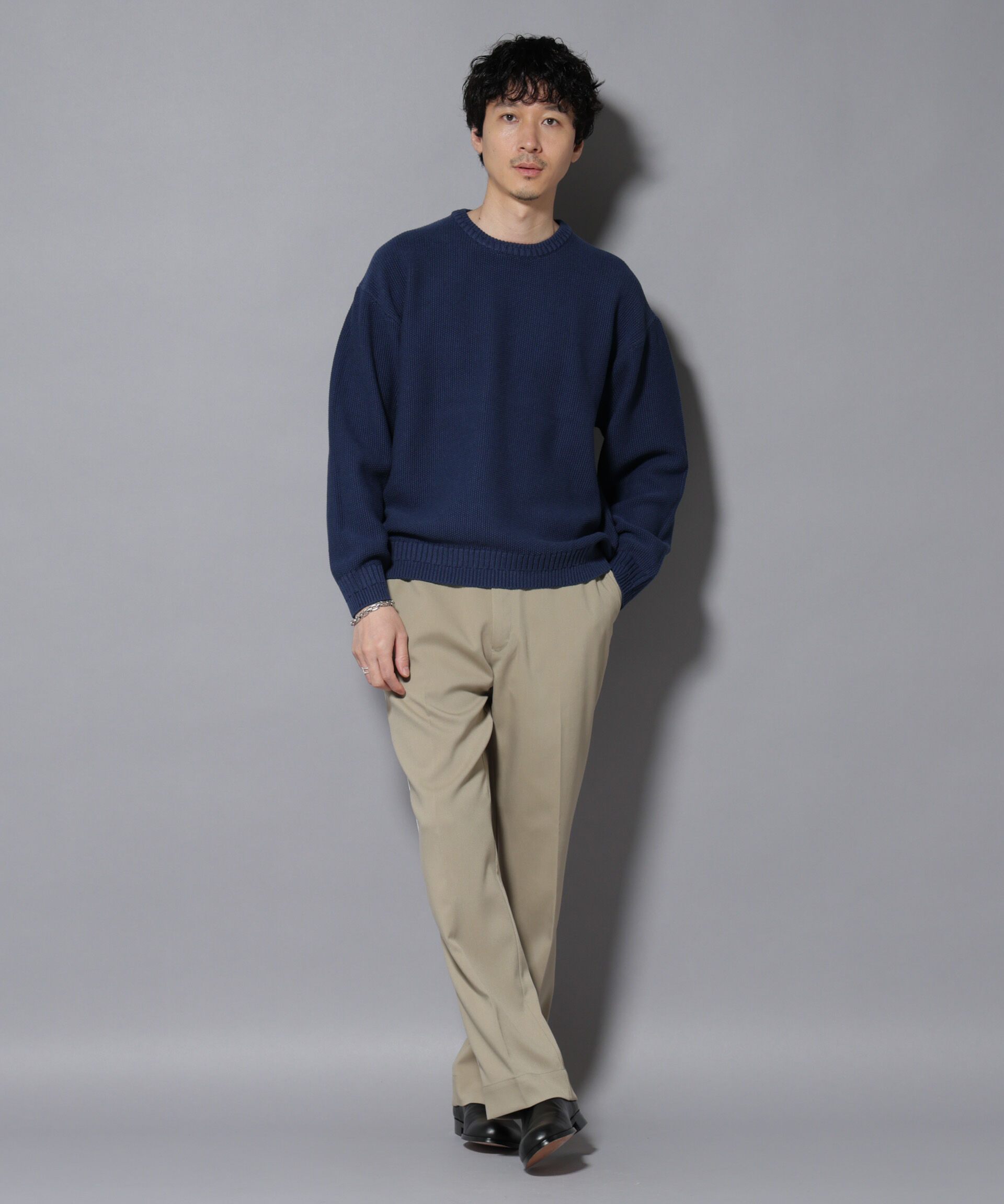 nano･universe「ウォーム側章ストレートスラックス」|チノ|