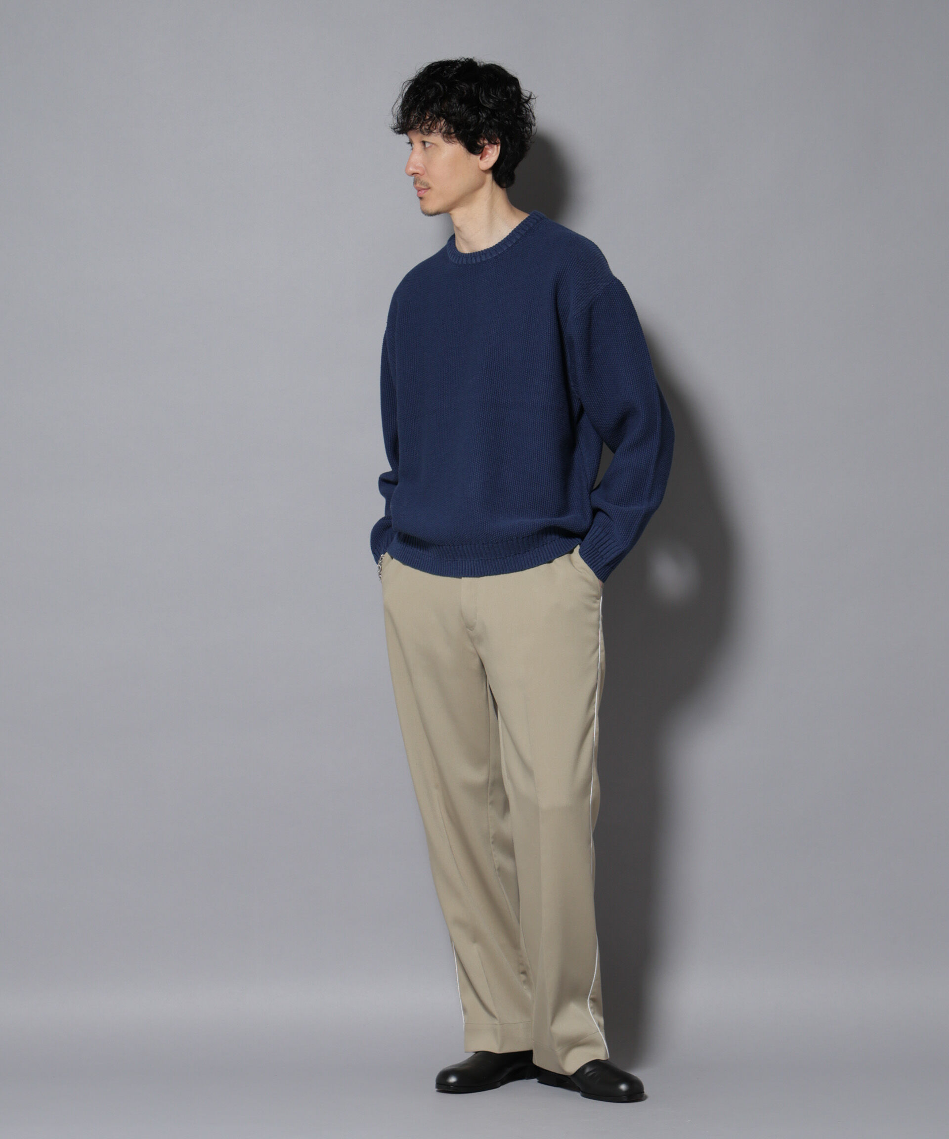 nano･universe「ウォーム側章ストレートスラックス」|チノ|