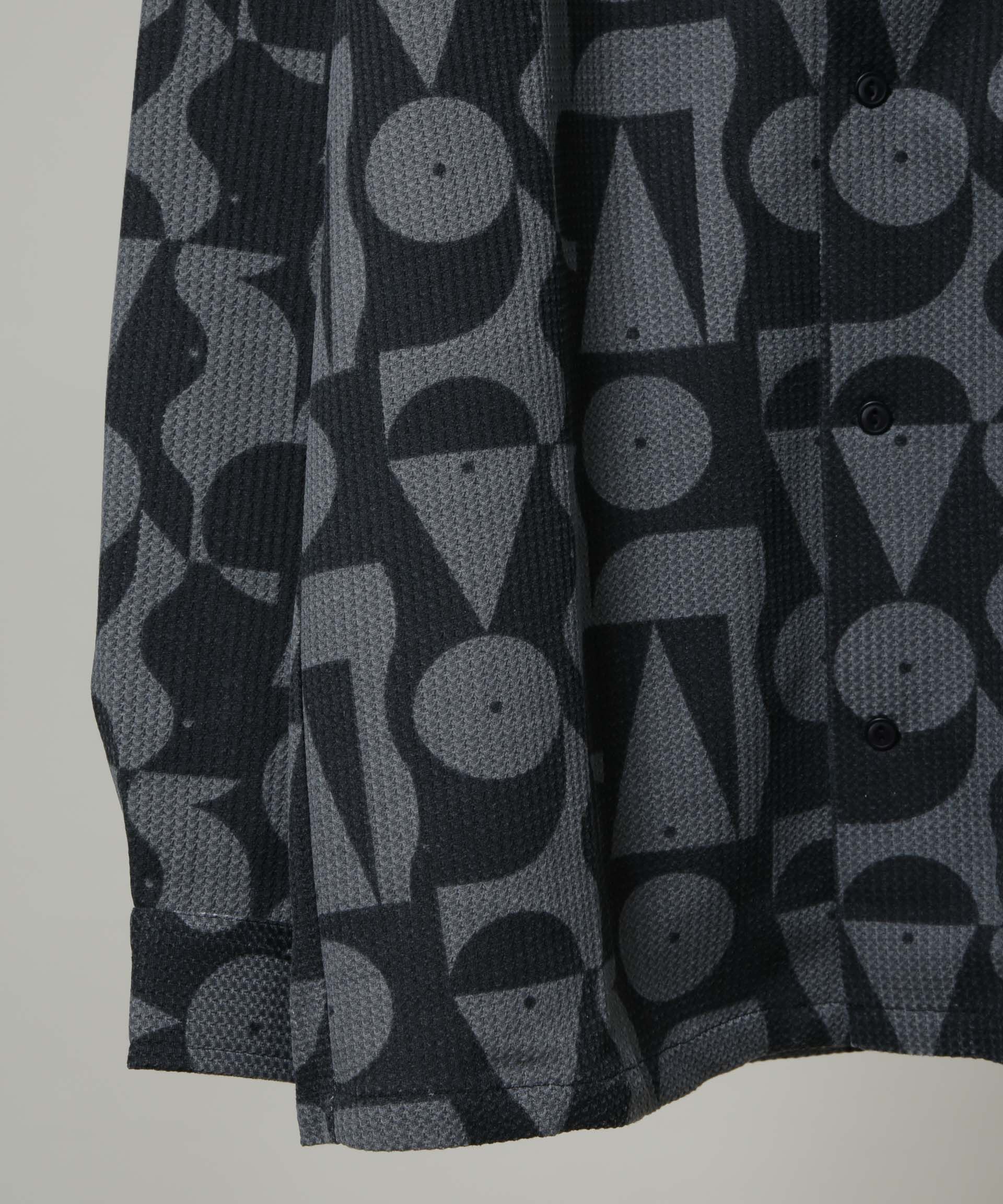 nano･universe「NORMANBROS別注 プリントワッフルシャツ 長袖」|シャツ・ブラウス|