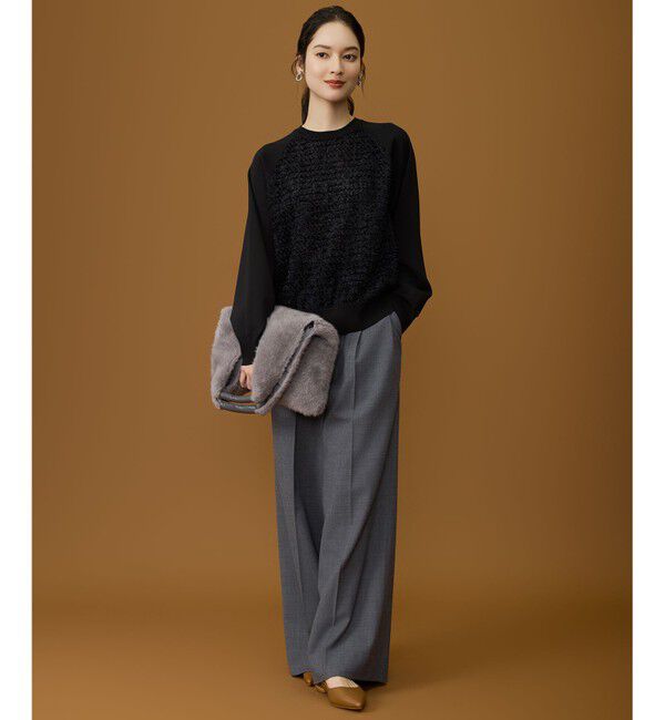 自由区「【SHIHOさん着用】ソフトウールブレンドワイド パンツ」|その他|