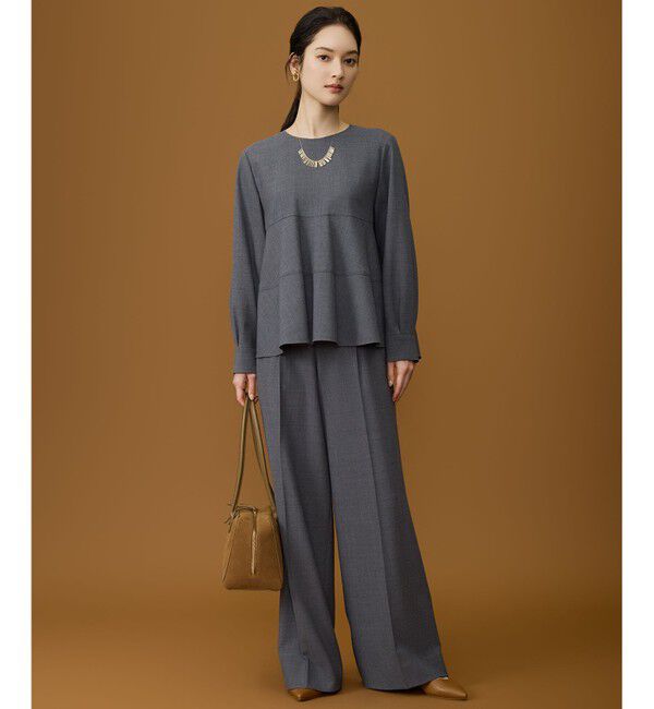 自由区「【SHIHOさん着用】ソフトウールブレンドワイド パンツ」|その他|