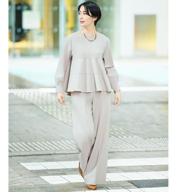 自由区「【SHIHOさん着用】ソフトウールブレンドワイド パンツ」|その他|