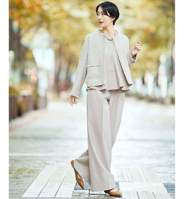 自由区「【SHIHOさん着用】ソフトウールブレンドワイド パンツ」|その他|