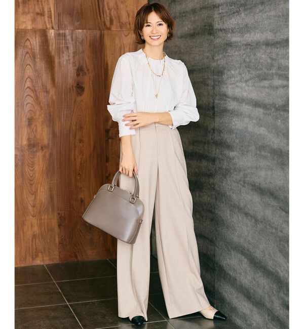 自由区「【SHIHOさん着用】ソフトウールブレンドワイド パンツ」|その他|