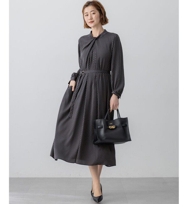 23区「【洗える】グラデーションドットプリント ワンピース」|ワンピース|