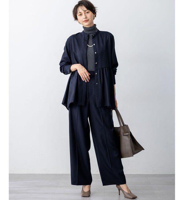23区「【滝沢眞規子さん着用/VERY掲載/洗える】TWビエラ タック ワイド パンツ」|その他|