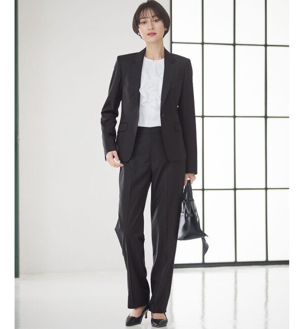 23区「【洗える】ジョーゼットフリル ブラウス」|シャツ・ブラウス|