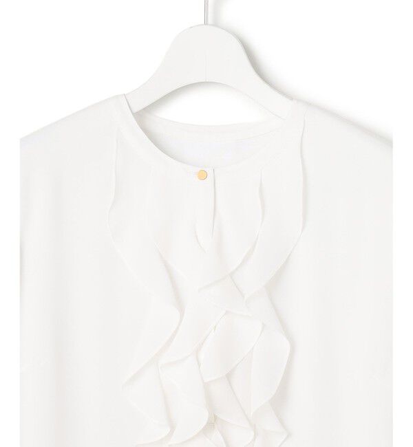 23区「【洗える】ジョーゼットフリル ブラウス」|シャツ・ブラウス|