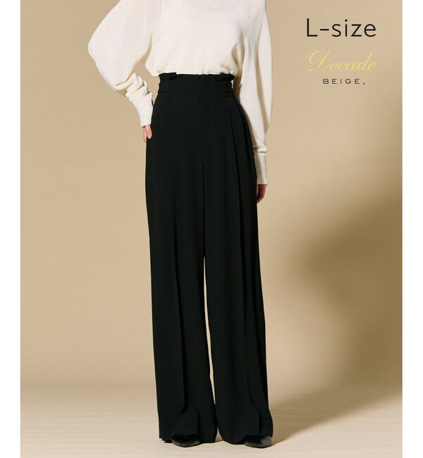 BEIGE,「【Lsize・セットアップ対応】CINDY / ハイウエストパンツ」|その他|Black
