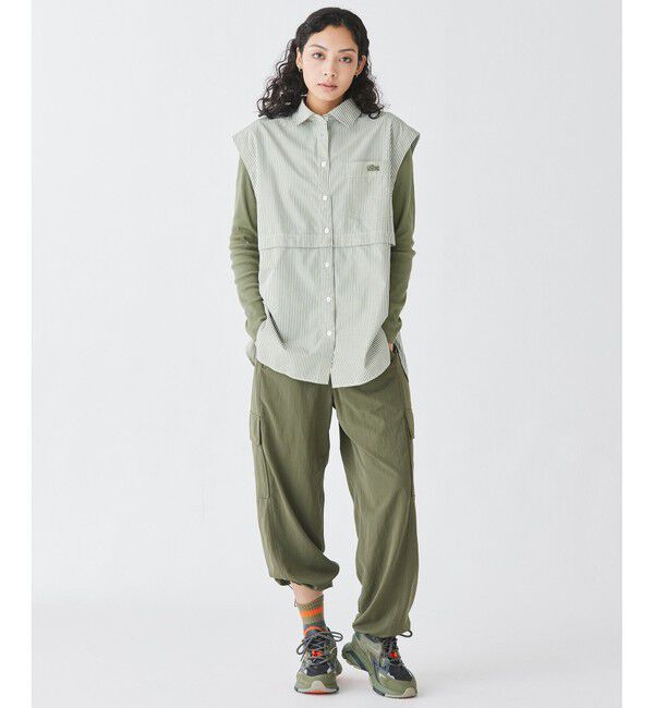 LACOSTE「4WAYデザイン ボリュームスリーブ ロングシャツ」|シャツ・ブラウス|