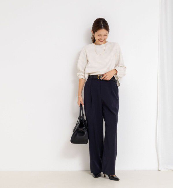 NOLLEY'S「《セットアップ対応》ウォッシャブルウール調2WAYフリルブラウス」|シャツ・ブラウス|