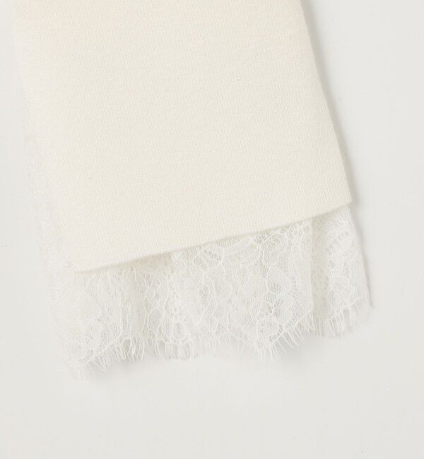 NOLLEY'S sophi「《手洗い可能》袖口レース取り外し可総針スクエアネックプルオーバー」|ニット・セーター|