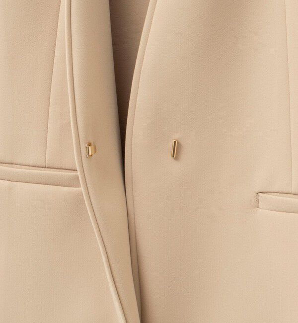 NOLLEY'S sophi「《セットアップ対応》ウォッシャブルWクロス2WAYストレッチジャケット」|ノーカラージャケット|