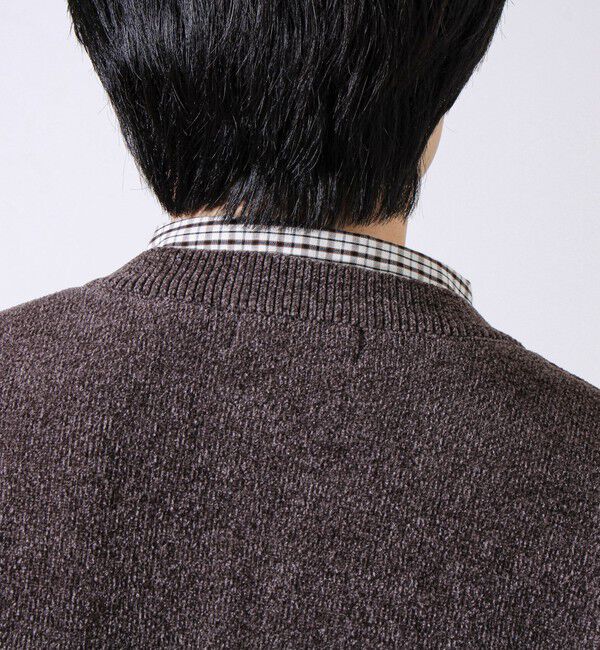 GLOSTER「【チクチクしないニットシリーズ】モールダブルフェイス クルージップカーデ」|カーディガン|