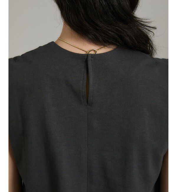 SALON adam et rope'「ビジューエンブロイダリーノースリーブTシャツ」|Tシャツ・カットソー|