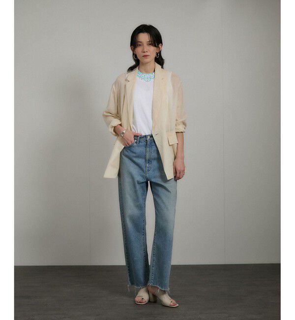 SALON adam et rope'「ビジューエンブロイダリーノースリーブTシャツ」|Tシャツ・カットソー|