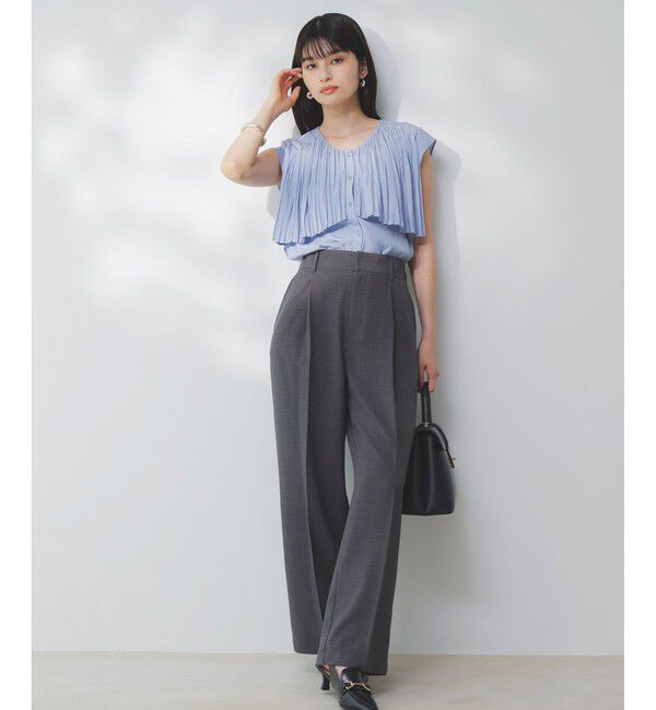 VIS「プリーツデザインブラウス/通勤対応」|シャツ・ブラウス|