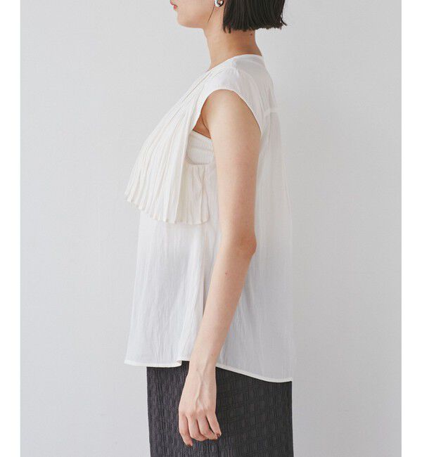 VIS「プリーツデザインブラウス/通勤対応」|シャツ・ブラウス|