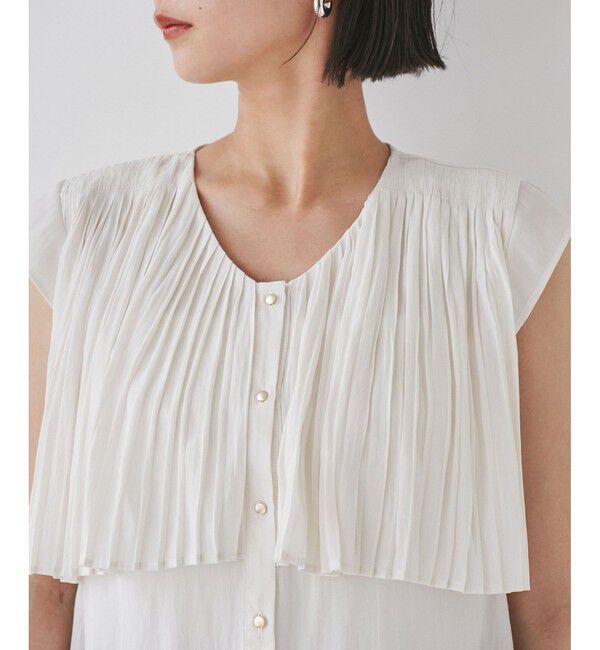 VIS「プリーツデザインブラウス/通勤対応」|シャツ・ブラウス|