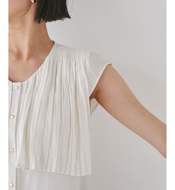 VIS「プリーツデザインブラウス/通勤対応」|シャツ・ブラウス|