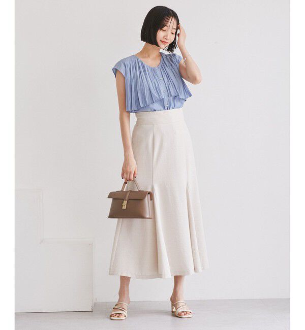 VIS「プリーツデザインブラウス/通勤対応」|シャツ・ブラウス|