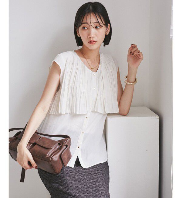 VIS「プリーツデザインブラウス/通勤対応」|シャツ・ブラウス|キナリ(16)