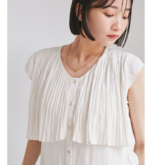 VIS「プリーツデザインブラウス/通勤対応」|シャツ・ブラウス|